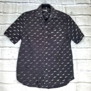 The hundreds logo button up shirt small cotton